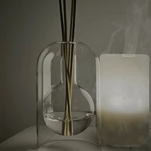 1入組透明玻璃吸管式香薰瓶（不含吸管），收納容器香薰瓶，現代香薰玻璃瓶精油整理器 - 透明B - 查看 6
