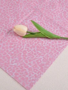 10pcs Valentine Gift Wrapping Paper Leopard Thin Xuan Paper Exquisite Decoration Gift Wrapping Valentine Gift Filling Candy Wrapping Paper - Pink - View 5