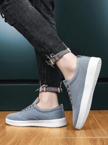 New Men's Casual Skate Shoes Lightweight And Comfortable Four Seasons Shoes - Blue - View 3