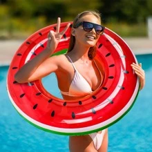 Fruit Pool Floats For  Adults, Inflatable Swim Rings Swimming Pool Float Tube Round Swimming Tube Water Fun Beach Pool Toys For Summer Party - Multicolor - View 3