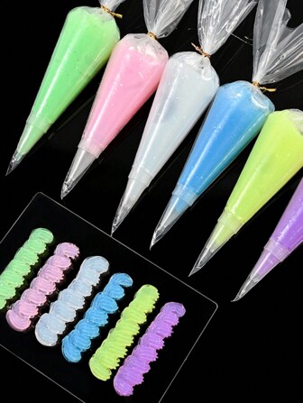 1 PC 50g Anti-Freezing Crystal Clear Jelly Glue With Glittery Cream,Fake Cream Glue,Cream Glue, Cream Clay DIY Handmade Decoration, Can Be Used To DIY Mobile Phone Cases, Keychains, Jewelry Boxes, Etc.