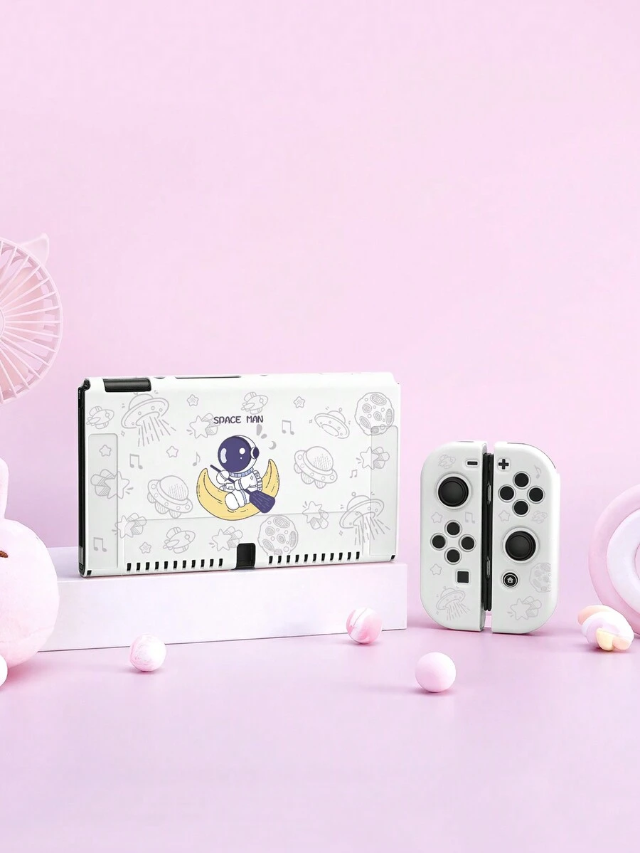 卡通宇航员保护壳 兼容Switch 无需拆下保护壳即可安装于底座 - 彩色 - 查看 1