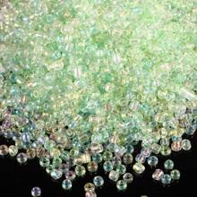 600 peças de Contas de Semente Coloridas e Folheadas Transparentes de Vidro de 3mm Materiais para Fazer Jóias Artesanais Para Pulseiras, Colares, Brincos, Bordados, Franjas, Roupas, Acessórios Para Fazer Jóias Femininas