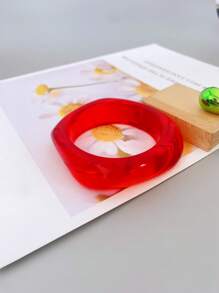 1 Pieza Brazalete De Acrílico Exagerado Con Patrón De Mármol De Estilo Europeo Y Americano Adecuado Para Usar Diariamente En Mujeres Y En Fiestas De Baile