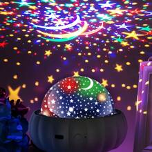 2 In 1 Star Projector Night Light,Room Lights For Bedroom, Moon And Star & Dinosaur Galaxy Projector 360° Rotation,Colors Changing, Christmas Lights For Best Friend Gift - RGB - View 8
