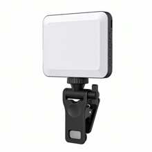 1pc Selfie Light For Phone,Dimmable CRI95+/3 Light Modes/Built In 2000mAh Battery For Zoom Calls/Remote Working/Live Stream/Selfies - 黑色 - 查看 9