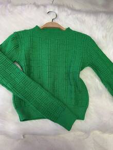 Women Knit Tops - 綠色 - 查看 2