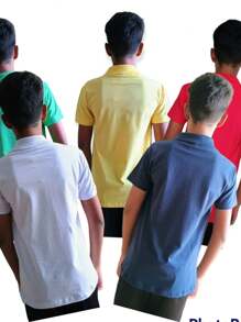 Kit com 5 camiseta  gola polo infantil  Lançamento