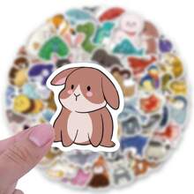 100PCS Pegatinas animales lindos originales Vinilo Estética a prueba de agua Pegatinas Álbum de recortes, Diario, Portátil, Parachoques, Patineta, Botellas de agua, Computadora, Teléfono, Dibujos animados, Sombrero duro, Pegatinas y calcomanías de coche