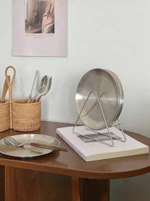 1pc Highly Attractive Korean Stainless Steel Swallowtail Shaped Plate Set With Creative Fruit & Snack & Dessert Plate And Base Plate For Home Use Christmas Gift - Silver - View 11