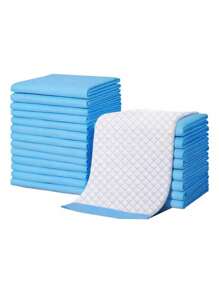 5入組寵物幼犬和中型犬專用的一次性尿布襯墊，具有防漏屏障，適用於普通鳥類鸚鵡倉鼠寵物托盤，籠子衛生墊，適用於貓狗小型寵物 - 藍色 - 查看 3