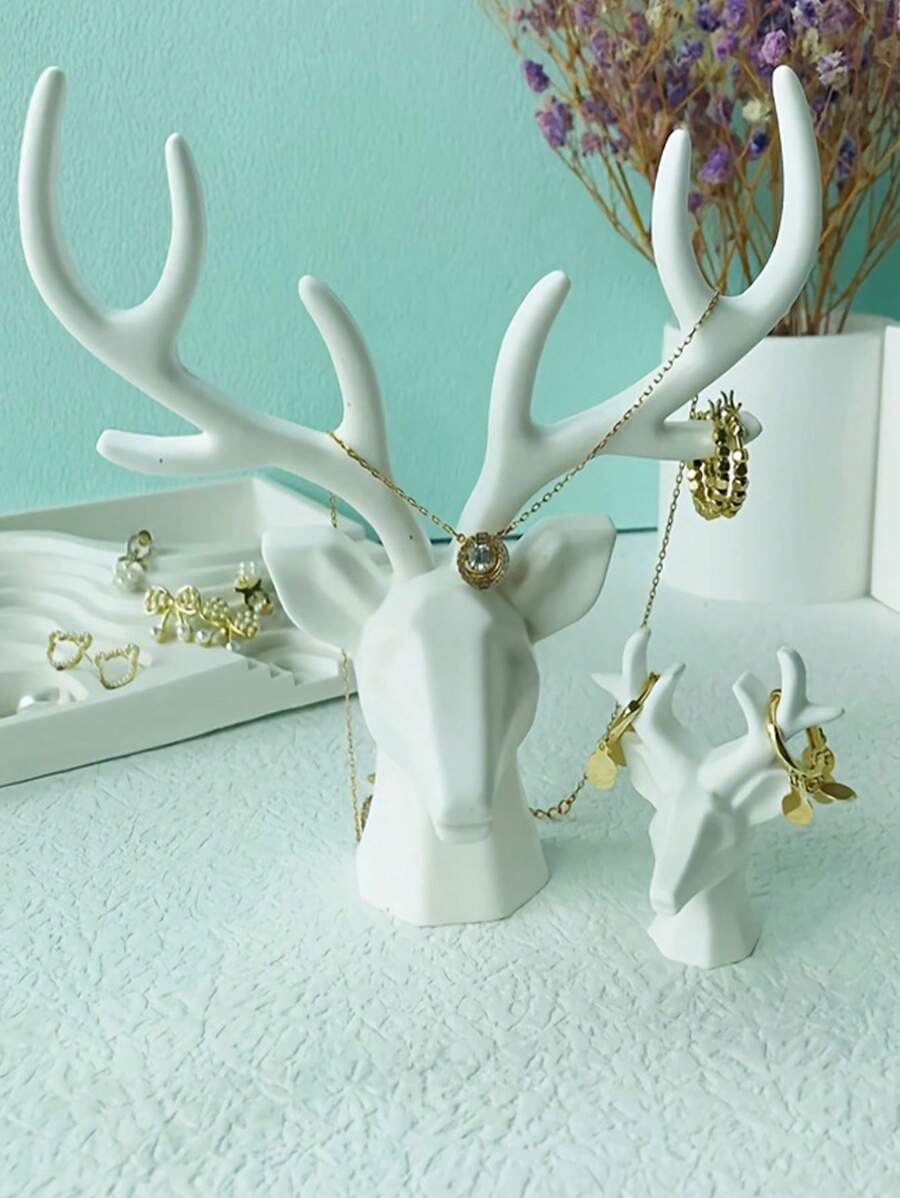 1pc 3D nai sừng tấm hình vòng cổ trang sức lưu trữ giá để đồ trang trí nhà cửa & xe hơi DIY hàng rào vườn trang trí khuôn nhựa epoxy silicone