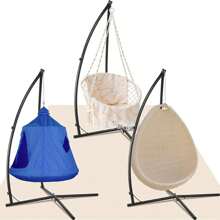 Pirecart Hammock Chair Stand, Heavy Duty X-Base Steel Stand For Hanging Chairs, Hammocks, Tree Tent, Swing Chairs, For Indoor Outdoor Patio - 330 Lbs (Stand Only) - màu đen - Xem 9