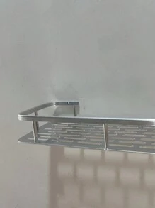 1个银色浴室收纳架，淋浴置物架，洗发水架，储物架，适用于厨房和浴室 - 銀色 - 查看 3