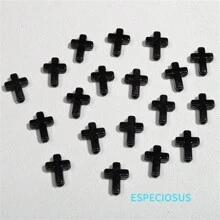 100 PCS Multi Color Acrylic Cross Beads Bracelet Spacer Acrylic Charms Necklace Departments Ornaments DIY Jewelry Accessories Halloween Summer, School