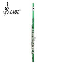 LADE Classic 16-Hole Closed-Hole Flute: Lacquered Nickel-Plated Brass, Perfect Musician's Gift - With Cleaning Kit & Leather Case