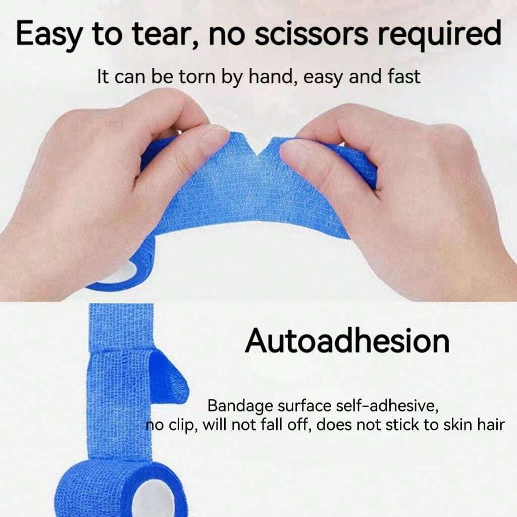 5cm*4.5m Cohesive Waterproof Bandage SelfAdhesive For Bind Up Sports