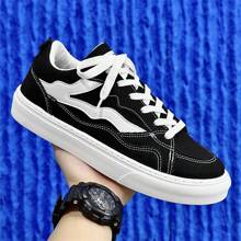 2025 New Breathable Canvas Shoes For Men, Fashion Spring/Summer Thin Style Skateboarding Shoes, Thick Sole Anti-Slip Versatile Casual Student Sneakers [Runs Large]