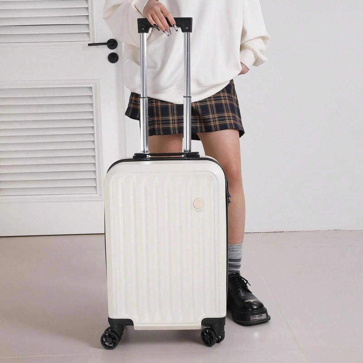 Valise Cabine 20 Pouces (55 Cm) Rigide - Compartiment Ordinateur, Port USB, Porte-gobelet - ABS/PC Anti-rayures - Roues 360°