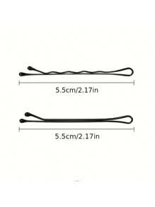 100pcs Boxed Hairpins, Including 100 Black Flat Strawberry Hairpins, Suitable For Women With Bangs, New Style Hairpins, Suitable For Photography, Weddings, Hair Accessories, Etc. Valentine's Day Valentines, Hair Clips, Hair Barrettes Claw Clips, School Stuff