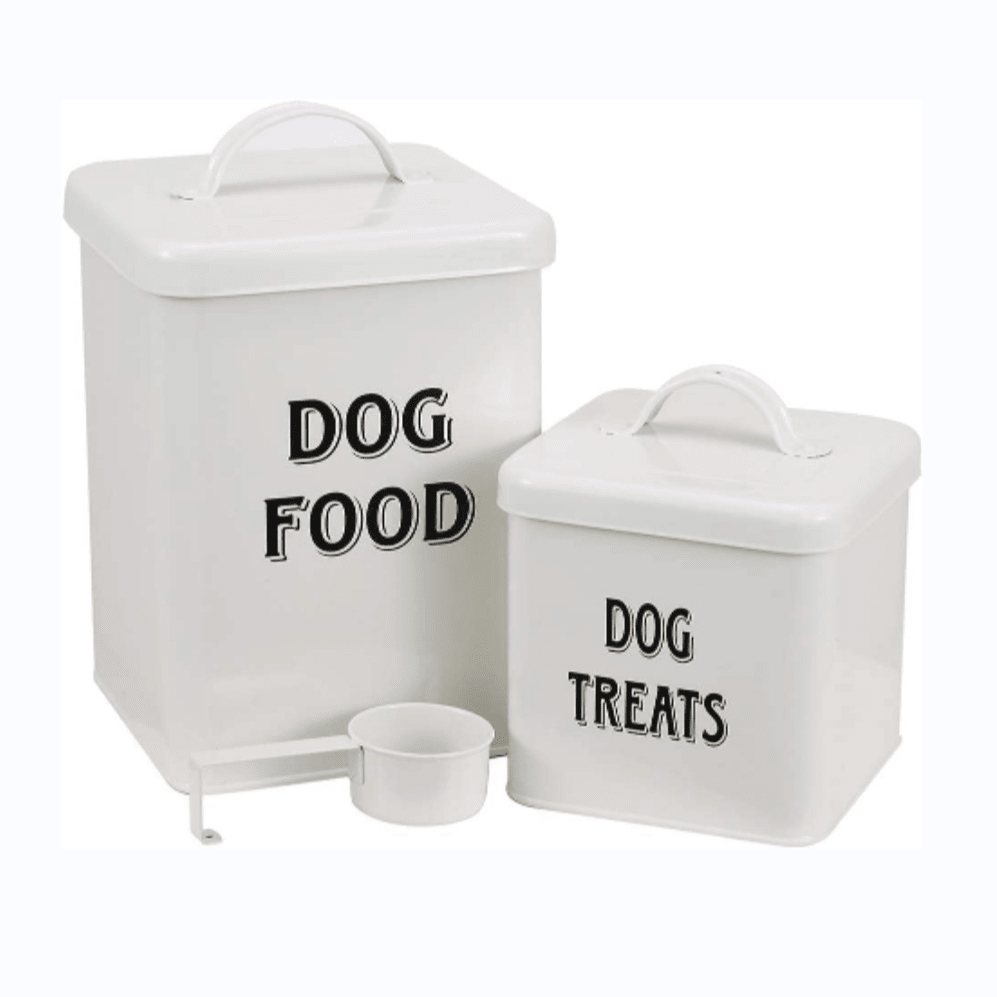 Metal Pet Food Storage Container With Lid And Scoop, Durable Cat/Dog