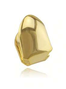 Grillz Unitário Banhado A Ouro 18k Capa Para Dente Hip-hop
