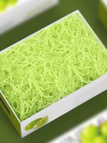 萊菲草紙屑摺疊款式50g禮盒裝飾，適用於女友糖果盒，聖誕節手工DIY - 螢光綠 - 查看 2