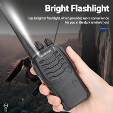 Baofeng 2個セット バオフェン BF-888S トランシーバー 無線機 ポータブル UHF 400-470MHz 携帯用 ハム ラジオ キャンプ ホテル - ブラック - チェックする 2
