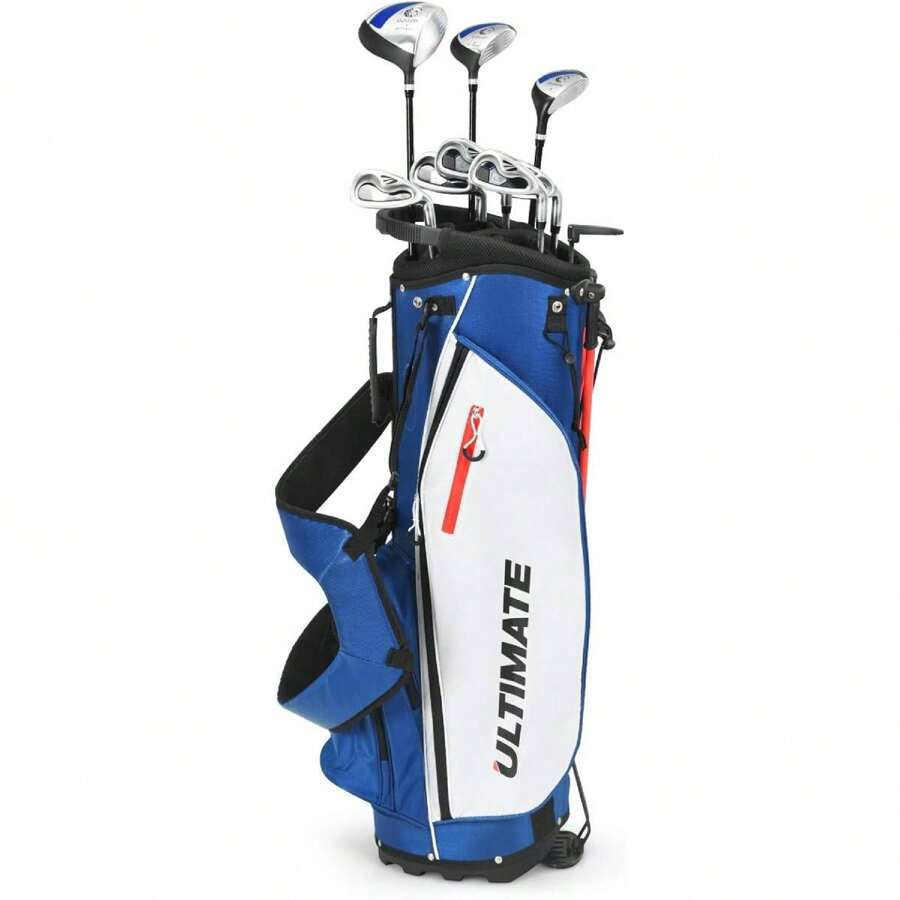 Golfschläger-Set, Golf Complete Set, Golf Schlägers Esmerzer, Incl. 1 Driver, 3 Fairway, 5 Hybrid & 1 Stand Pocket, With Adjustable Shoulder Straps, For Men & Teen, Right Hand - Blue - View 1