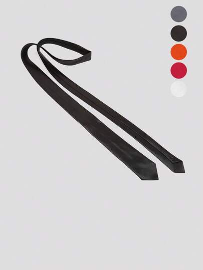 1 Pc Men Business Slim Tie British Classic Solid Color Tie Casual Wedding Accessories Formal Party Ties Fashion Daily Shirt Accessory Necktie For Men