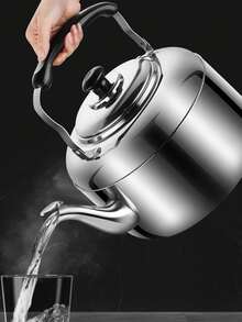 choxila 1pc Teapot, Stainless Steel Teapot, Induction Cooker, Open Flame, Tea Making Utensils, Restaurant Teapot - Tea Kettle - View 4