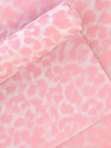 10pcs Valentine Gift Wrapping Paper Leopard Thin Xuan Paper Exquisite Decoration Gift Wrapping Valentine Gift Filling Candy Wrapping Paper - Pink - View 2