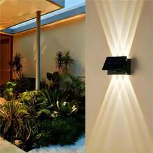 Solar-Powered Waterproof LED Wall Light - Warm White Light, Easy Installation, No Wiring Needed, Perfect For Yard, Party, Holiday & Ramadan Decor, Enhances Atmosphere, Beautifies Home
