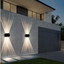 Solar-Powered Waterproof LED Wall Light - Warm White Light, Easy Installation, No Wiring Needed, Perfect For Yard, Party, Holiday & Ramadan Decor, Enhances Atmosphere, Beautifies Home