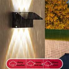 Solar-Powered Waterproof LED Wall Light - Warm White Light, Easy Installation, No Wiring Needed, Perfect For Yard, Party, Holiday & Ramadan Decor, Enhances Atmosphere, Beautifies Home