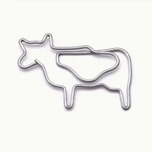 10 Cái/gói Kẹp Giấy Hình Con Bò Sáng Tạo - Kẹp Phong Cách Hoạt Hình Dễ Thương Để Sắp Xếp Giấy Tờ - Nhiều màu - Xem 10