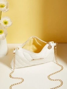 Mini Diamond Pattern Beach Shoulder Bag