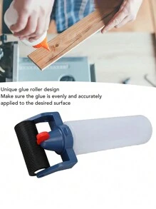1pc New Portable Glue Roller Bottle With Even Glue Application And Glue Roller - Blue and White - View 3