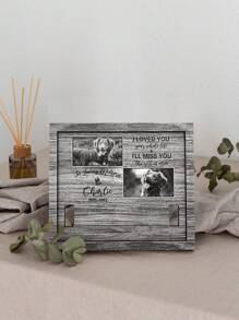 1入組個性化追憶寵物項圈，搭配寵物照片，訂製宠物姓名标志，個性化追憶立框，個性化追憶寵物項圈懸掛框架，個性化木製追憶寵物項圈支架，適用於家居裝飾、寵物悼念禮品、悼念禮物，為失去的狗狗設計的狗狗追憶立框，適用於臥室/辦公桌/家庭/客廳，適用於週年紀念禮物、畢業禮物、母親節禮物、父親節禮物、生日禮物、最好的朋友禮物、婚禮禮物、情人節禮物，是妻子/丈夫的理想禮物，是媽媽/爸爸的特殊禮物，是女友/男友的完美禮物