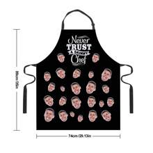 1pc Custom Apron, Personalized Apron, Customized Apron For Women, Men, Dad-To-Be, Custom Face Apron With Waterproof Fabric. Personalize With Photo, Logo, Picture, Text, Ideal Chef Cook Apron For Women, Men, Mom, Husband, Girlfriend, Boyfriend. Perfect For Valentine's Day, Father's Day, Mother's Day, Birthdays, Anniversaries, Weddings, Christmas, Gift For Him, Gift For Her