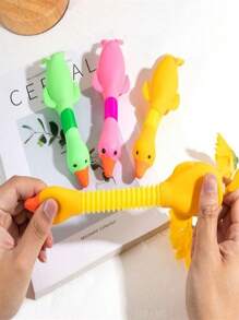 1入-消除焦慮拉伸軟管系列，鴨玩具-感官玩具和節日禮物，減壓辦公室玩具。 - 彩色 - 查看 1