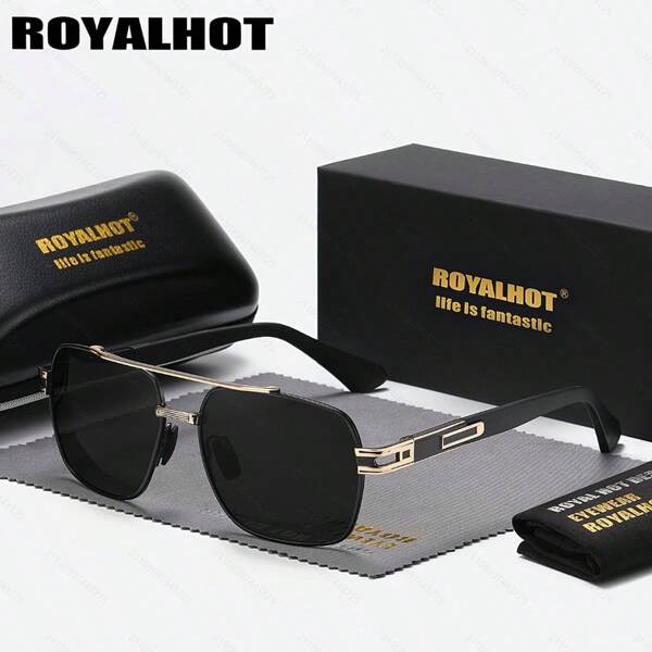 RoyalHot RoyalHot Unisex Polarized Classic Metal Oval Border Fashion Glasses Driving Fashion Glasses Beach Accessories Glasses Shades For Summer Beach Vacation,Outdoor,Travel
