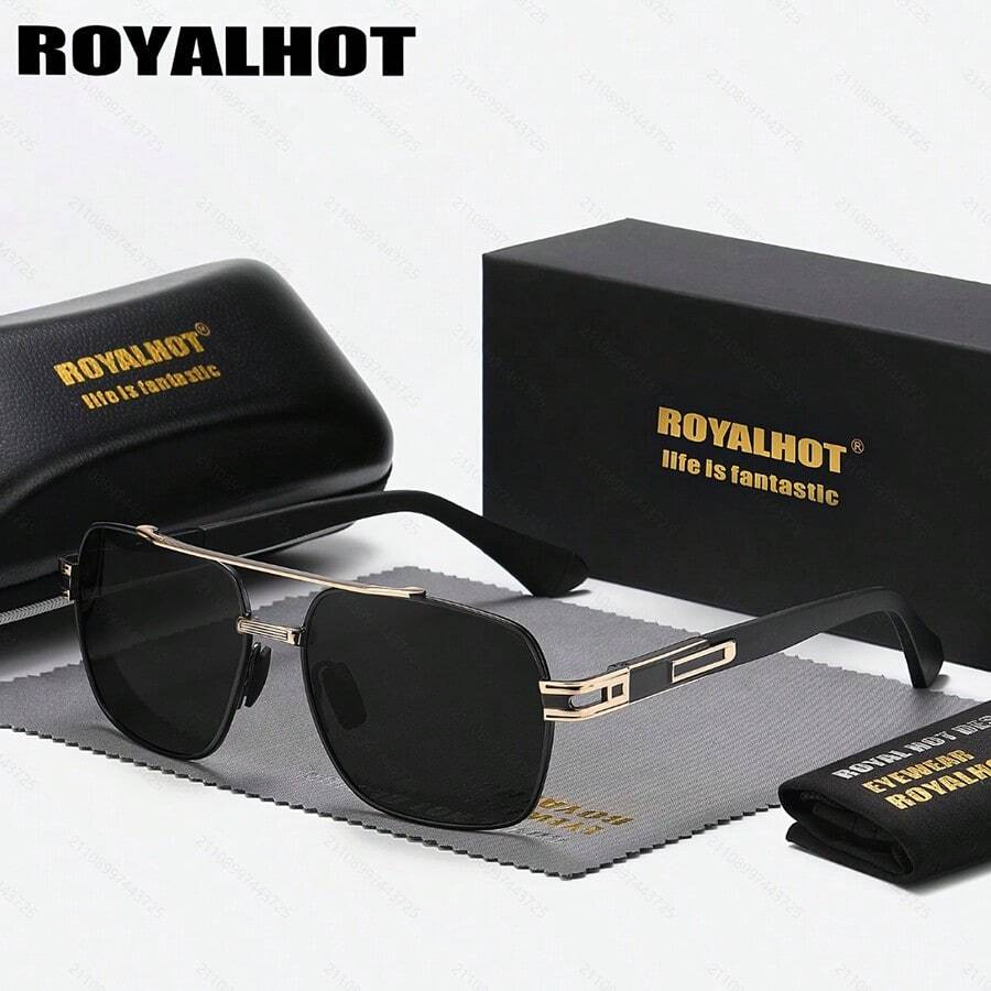 RoyalHot Unisex Polarized Classic Metal Oval Border Fashion Glasses Driving Fashion Glasses Beach Accessories Glasses Shades For Summer Beach Vacation,Outdoor,Travel
