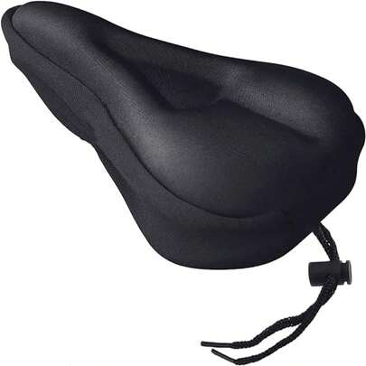 1pc Bike Seat Cushion - Gel Padded Bike Seat Cover For Men Women Comfort, Extra Soft Exercise Bicycle Seat Compatible With Peloton, Outdoor & Indoor