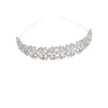 Neue Ankunft Frauen Haarband Prinzessin Geburtstag Accessoires Frauen" Modisch und hochwertig Legierung Metall Krone-förmig Kunstperle Haarband mit guter Festigkeit und voller Strass für Braut Hochzeit, Haarband, Haarreifen, Haarschmuck