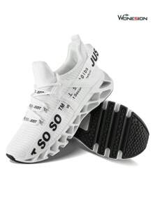 Valentine's Day Women'S Just So So Alphabet Running Lace-Up Shoes Festival Gift Non Slip Athletic Tennis Walking Blade Type Sneakers - 米色 - 查看 1