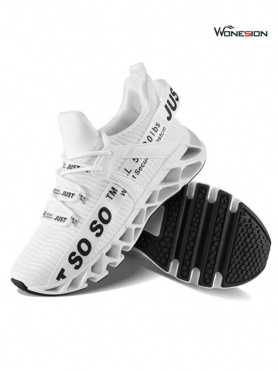 Valentine's Day Women'S Just So So Alphabet Running Lace-Up Shoes Festival Gift Non Slip Athletic Tennis Walking Blade Type Sneakers - 米色 - 查看 1