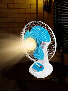 Ventilador Solar CLR.68 Inalámbrico Con Luz y Usb para Carga De Panel Solar con Ajuste de 2 Velocidades y Larga Duración ELE-GATE - Blanco - Ver 2