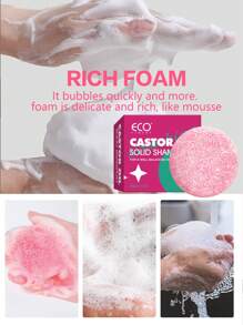 ECO FINEST 二合一蓖麻油洗发护发皂，清爽固体洗发皂，平衡干性头发 - 无塑料，固体洗发护发皂，富含植物精油 - 藕粉色 - 查看 10