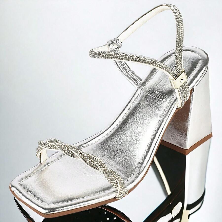 Women Heeled Sandals - Bạc - Xem 1